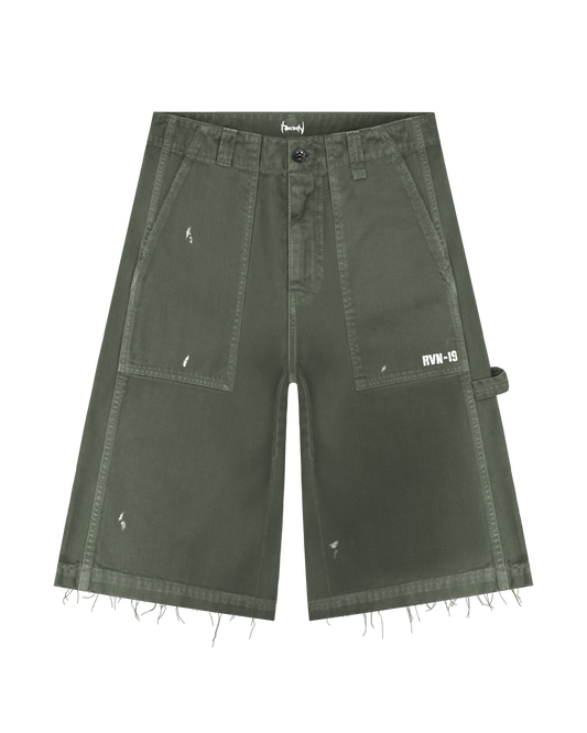 Reaven Olive Army Workjorts