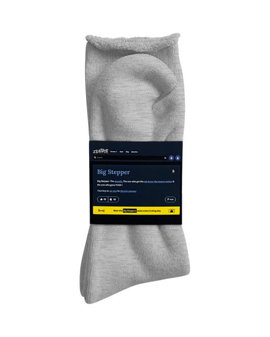 Reaven Light Grey Big Steppers Socks