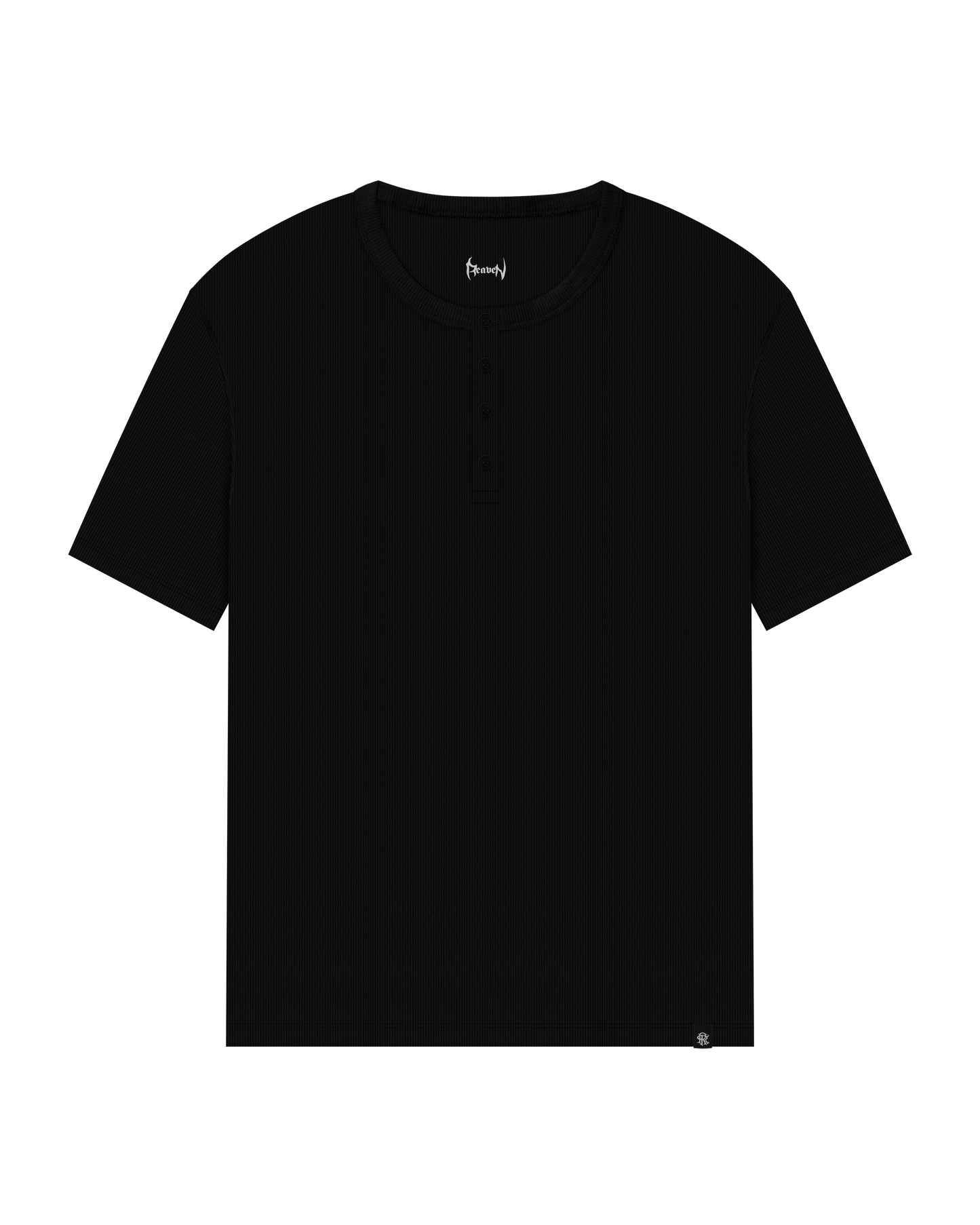 Reaven Black Serafino Slim T-Shirt