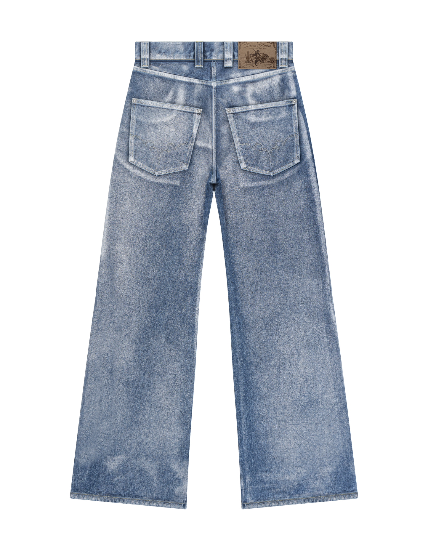 Reaven Chrome Tears Bootcut Denim Jeans