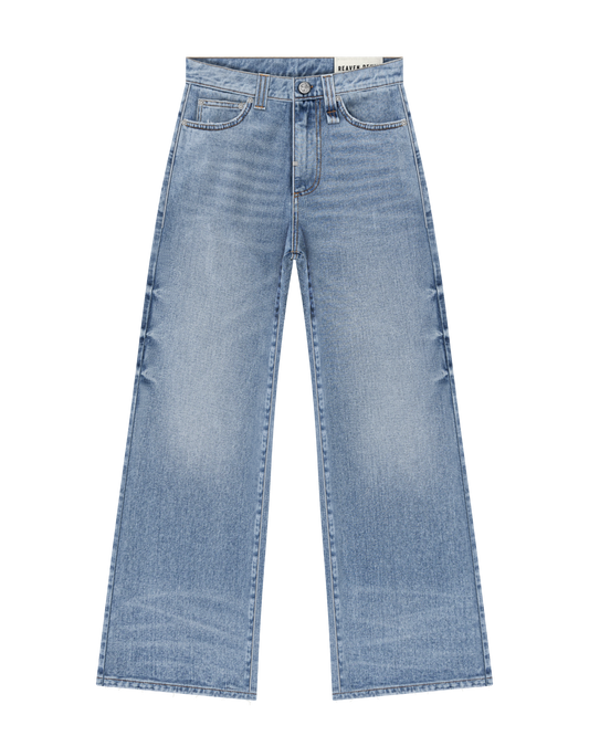 Reaven Washed Blue Bootcut Denim Jeans