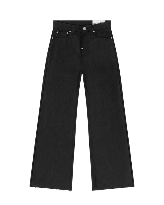 Reaven Raw Black Bootcut Denim Jeans