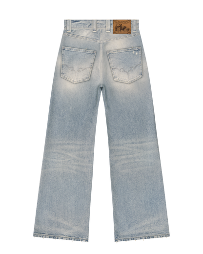 Reaven Aged Blue Bootcut Denim Jeans