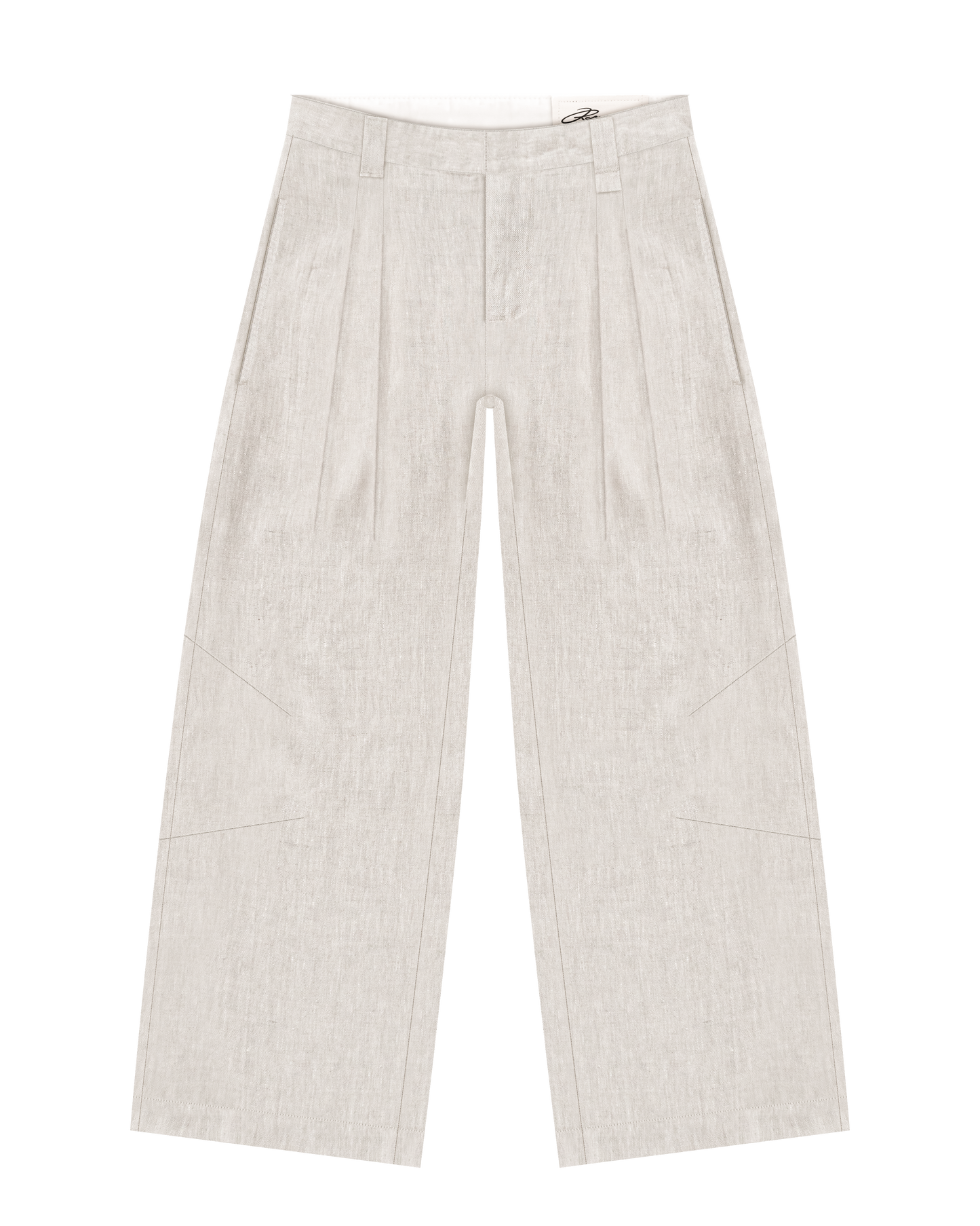Reaven Natural Linen Pleated Pants