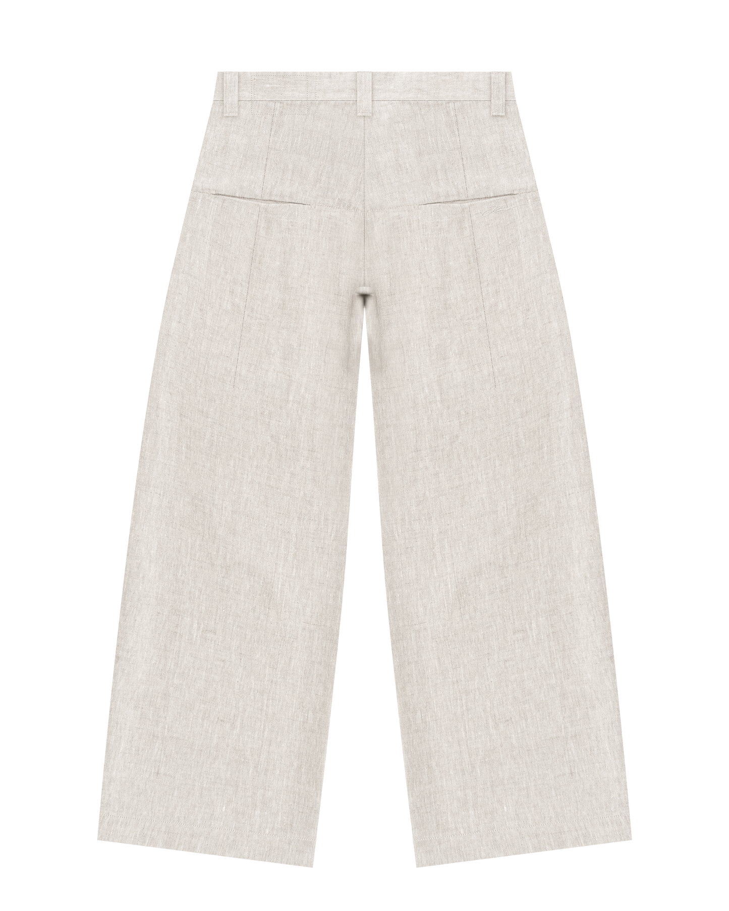 Reaven Natural Linen Pleated Pants
