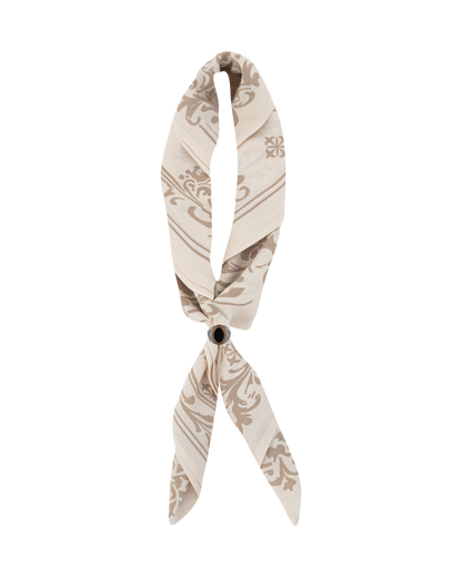 Reaven Cream Stamp Foulard