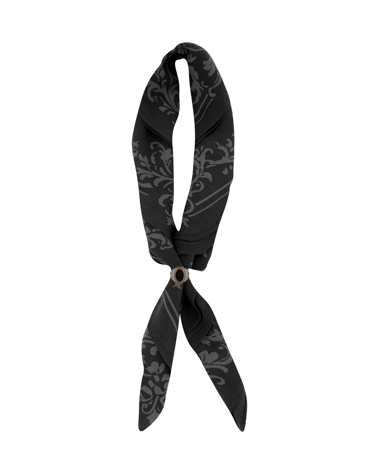 Reaven Black Stamp Foulard