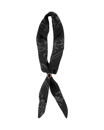 Reaven Black Stamp Foulard