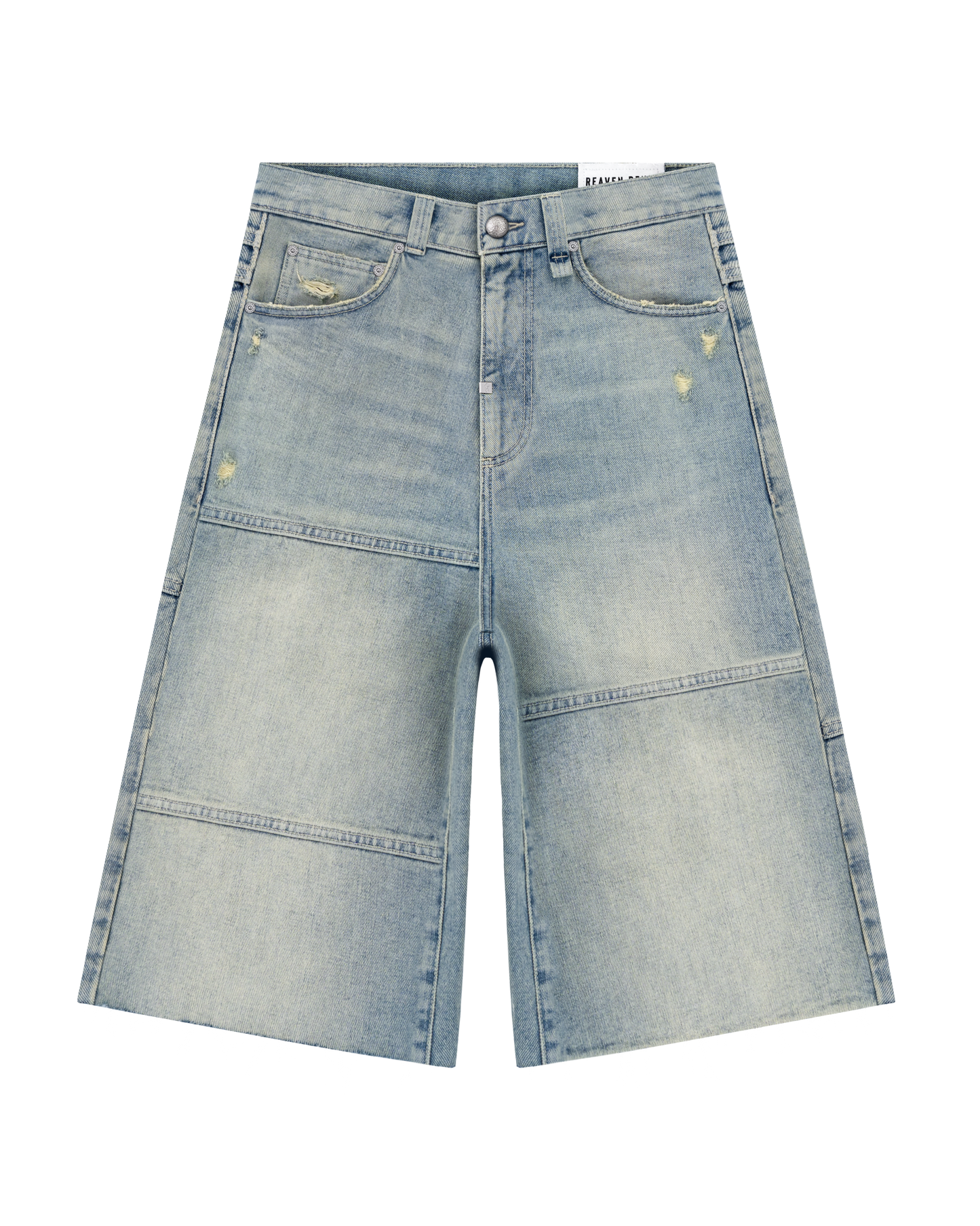Reaven Aged Blue Stamp Jorts