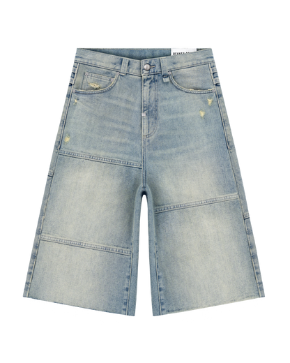 Reaven Aged Blue Stamp Jorts