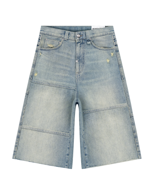 Reaven Aged Blue Stamp Jorts