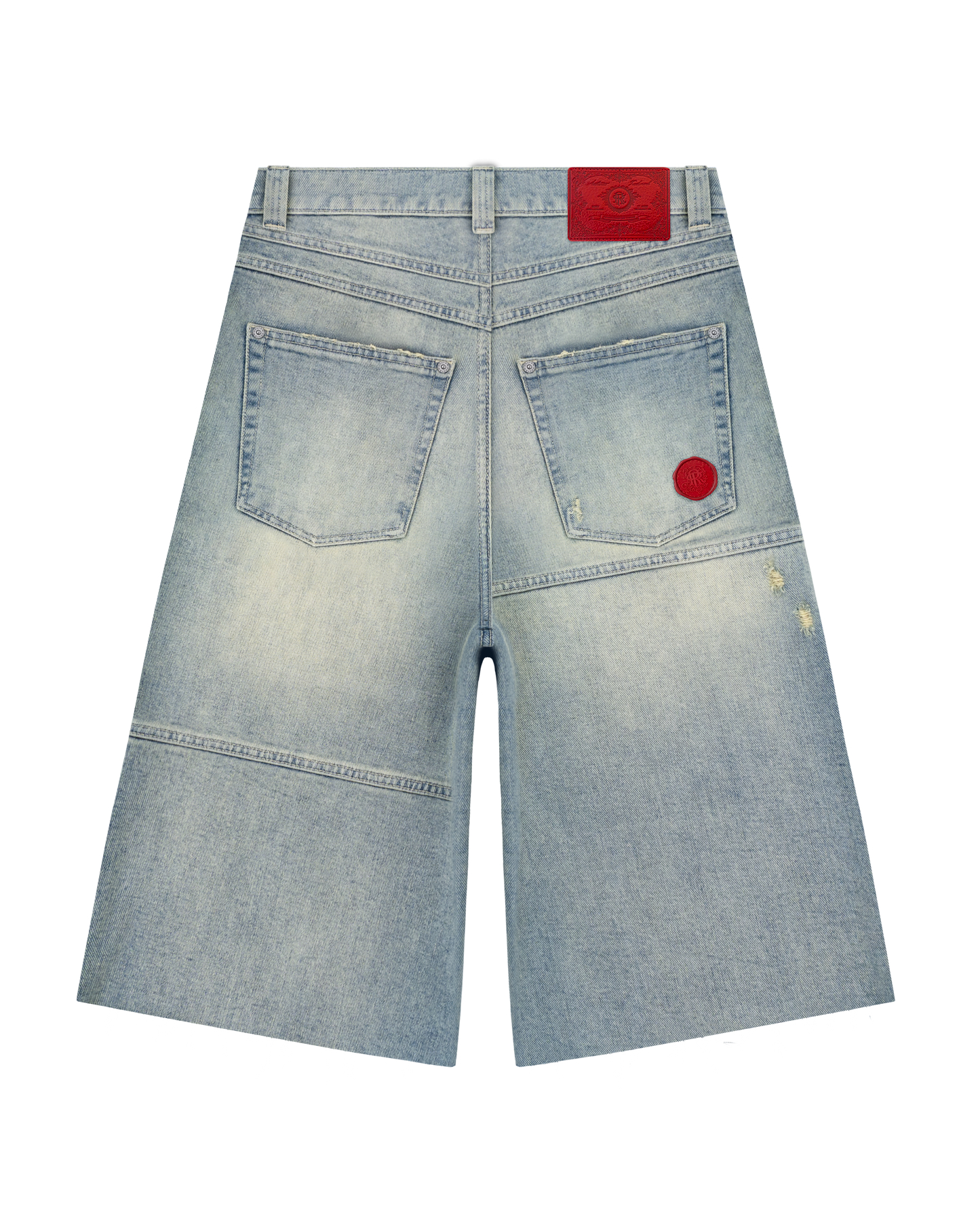 Reaven Aged Blue Stamp Jorts
