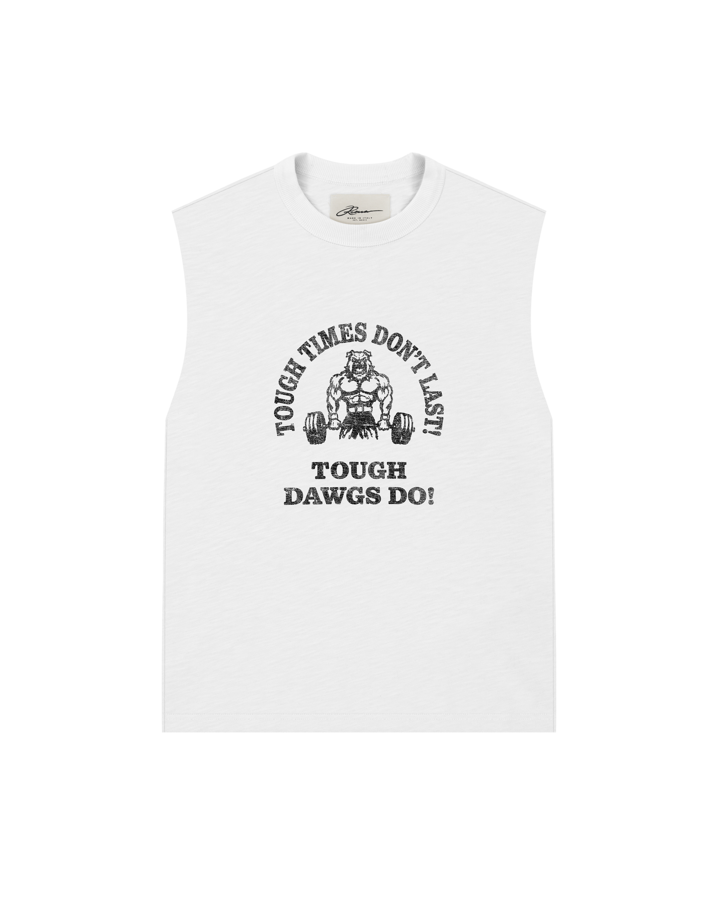 Reaven White Gym Tank
