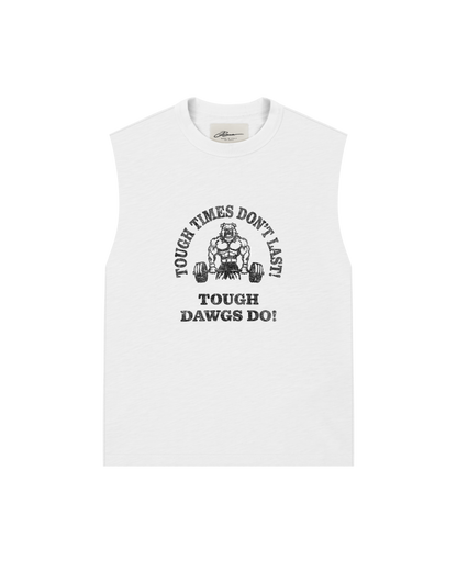 Reaven White Gym Tank