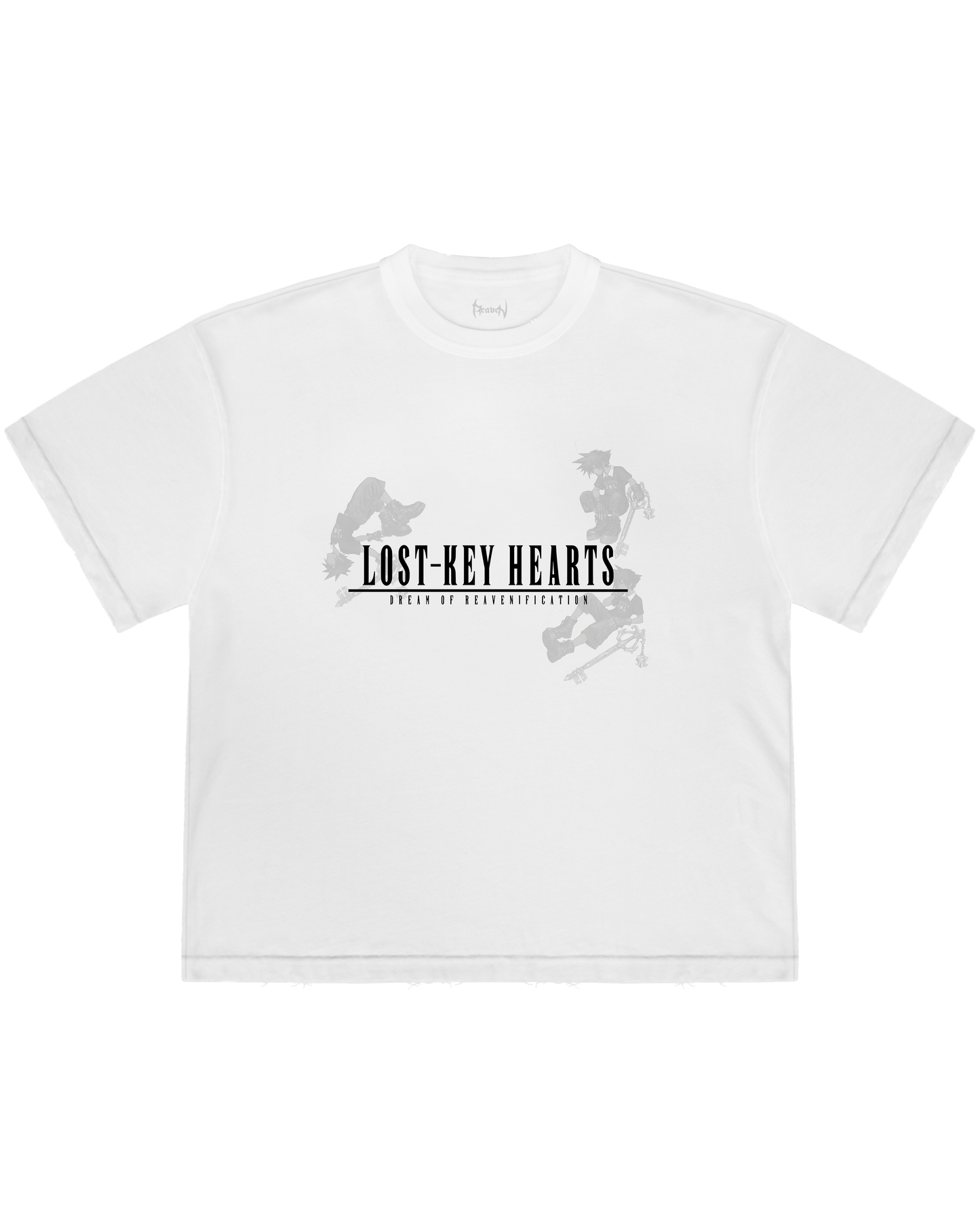 Reaven White Lost Key Hearts T-Shirt
