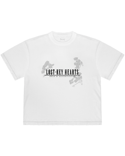 Reaven White Lost Key Hearts T-Shirt