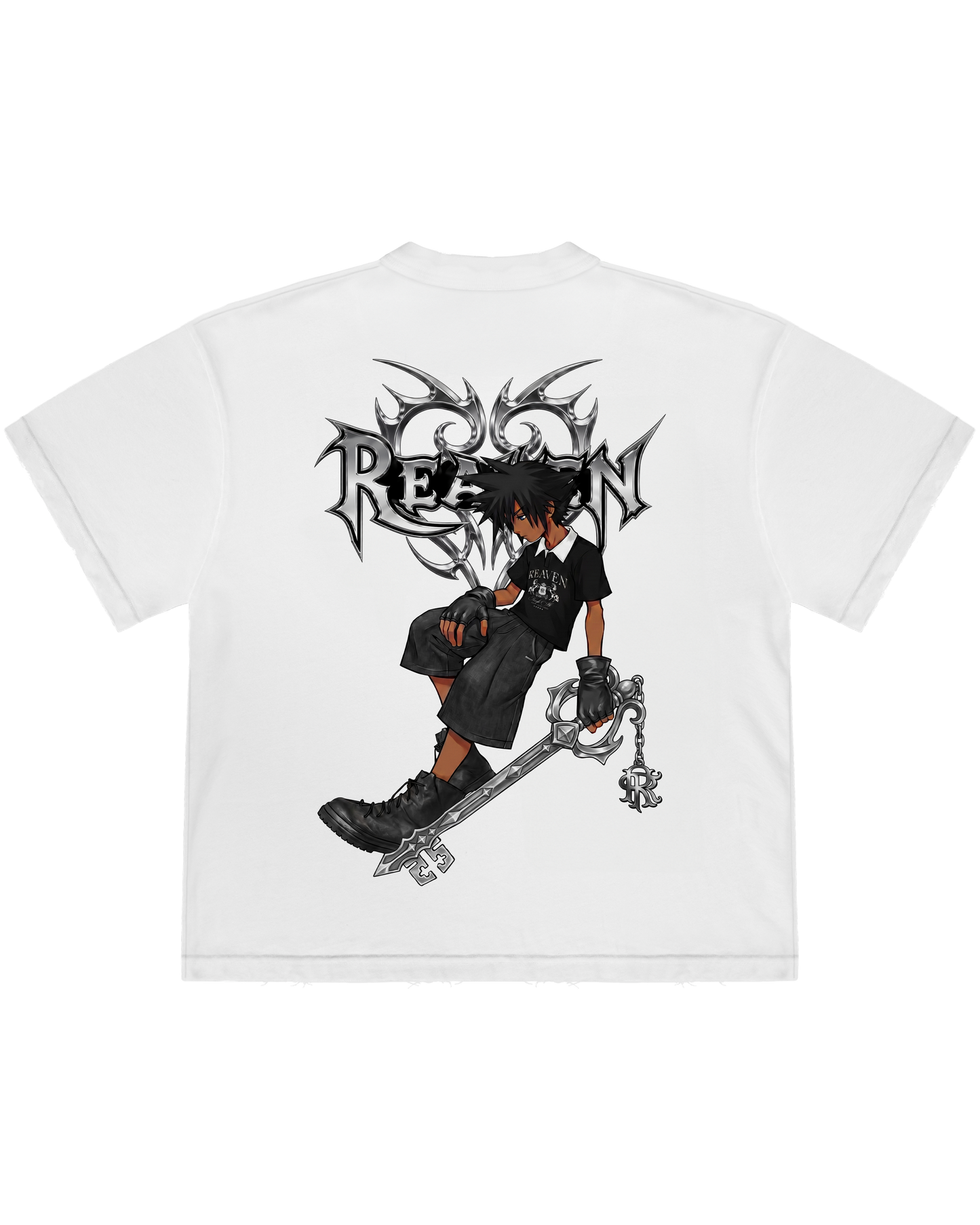 Reaven White Lost Key Hearts T-Shirt