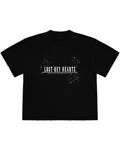 Reaven Black Lost Key Hearts T-Shirt