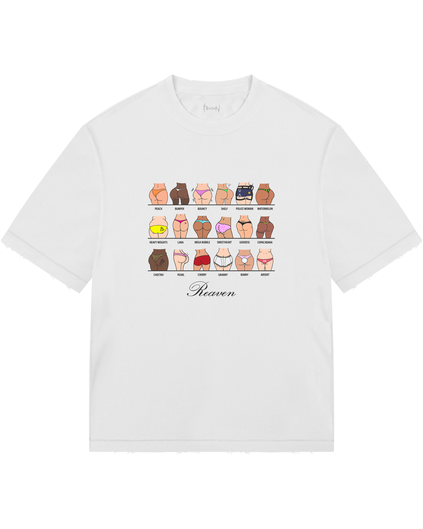 Reaven White Bootypedia T-Shirt