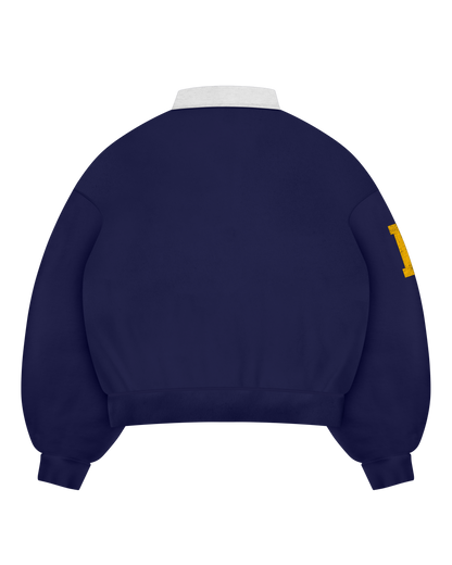 Reaven Navy Mayfair Half-Zip Polo