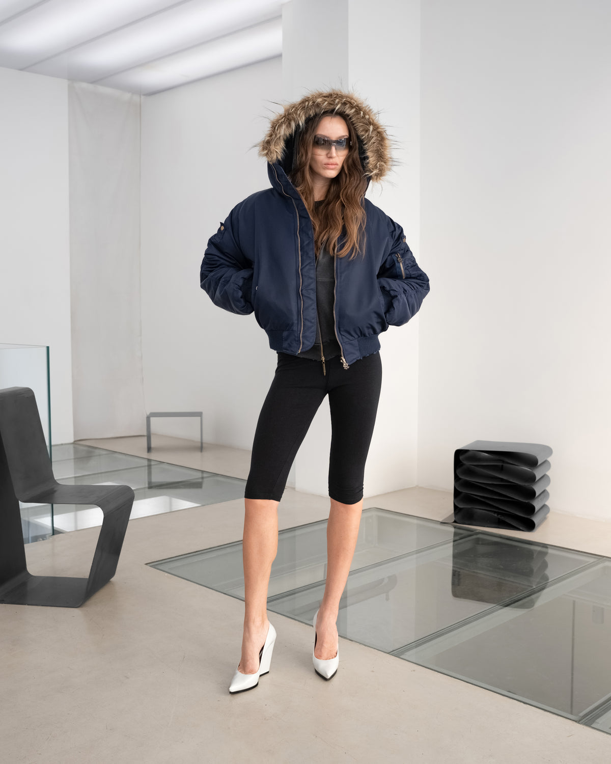 Reaven Fur Bomber Jacket