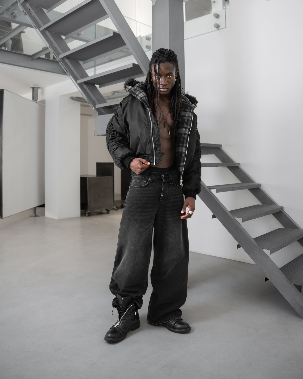 Reaven Fur Bomber Jacket