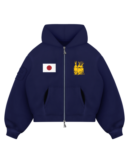 Reaven Navy Run Tha Streetz Zip Hoodie