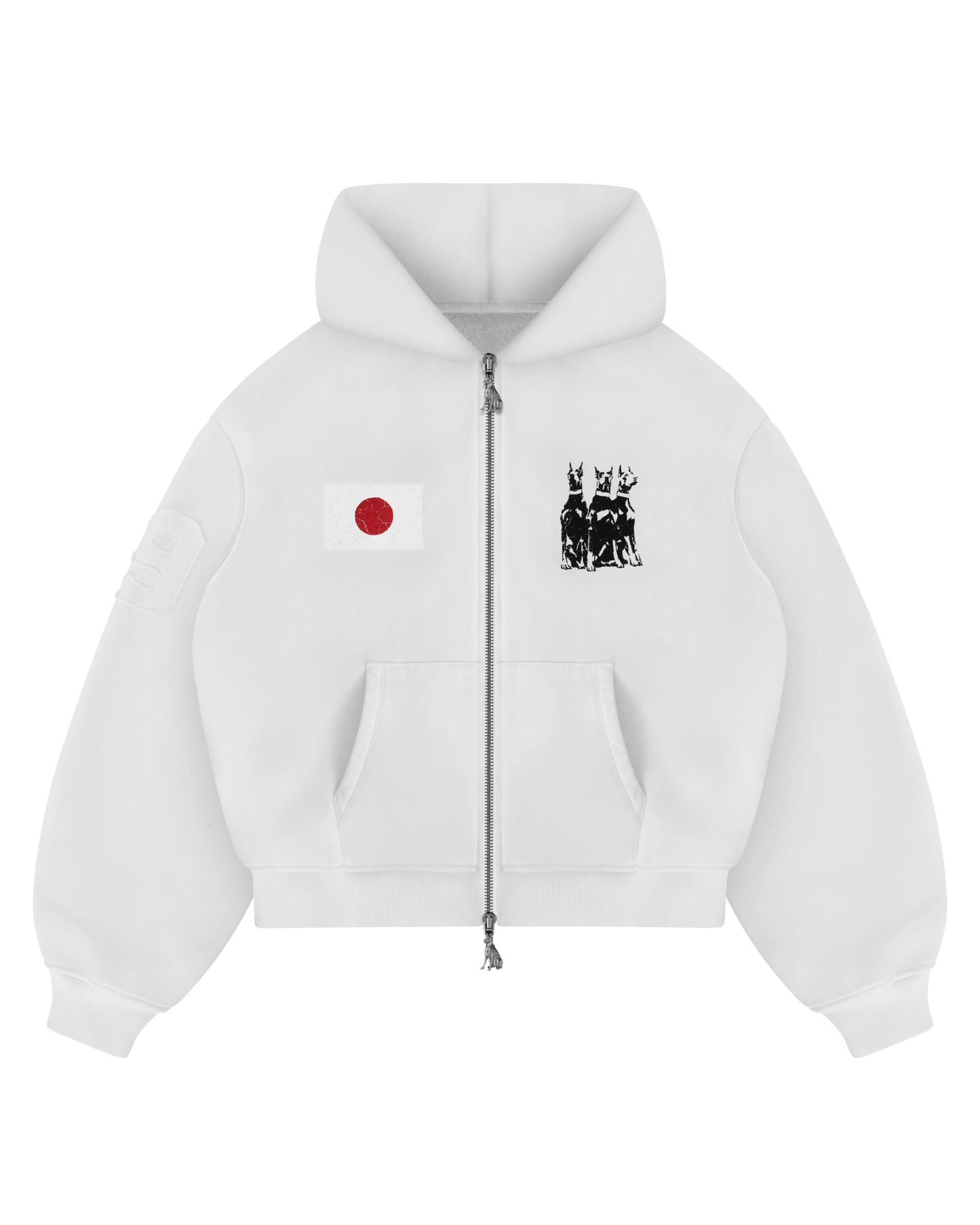 Reaven White Run Tha Streetz Zip Hoodie