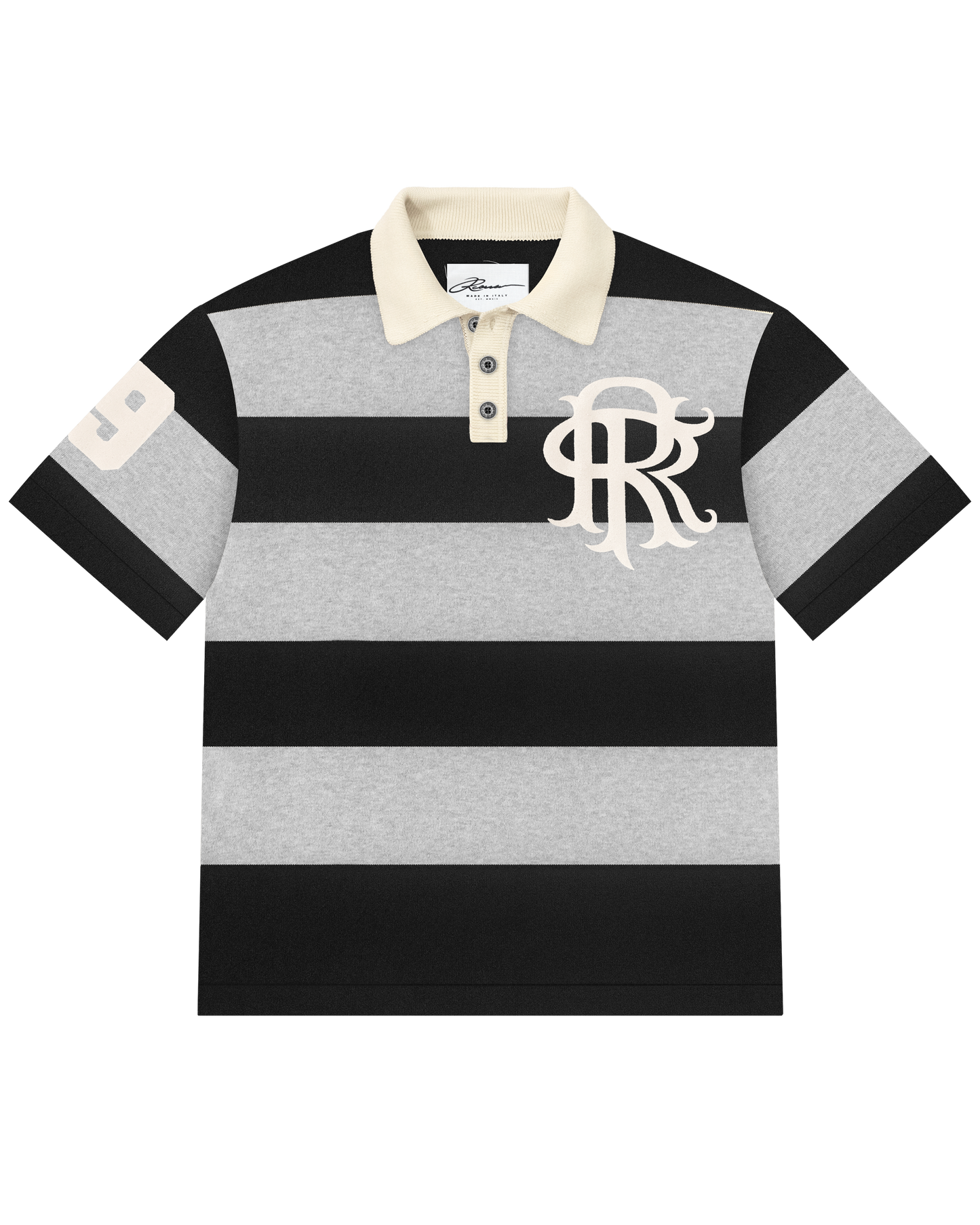 Reaven Black Stamp Polo