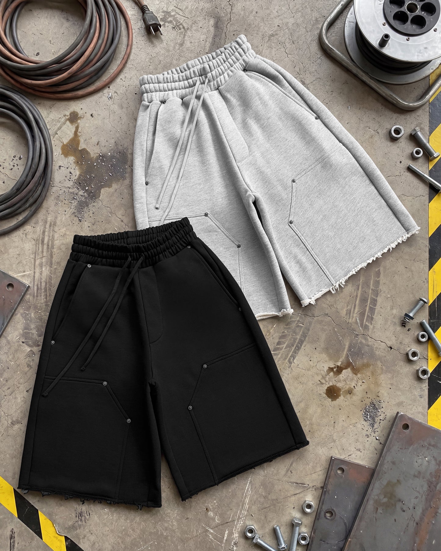 Reaven Grey Double Knee Sweatjorts