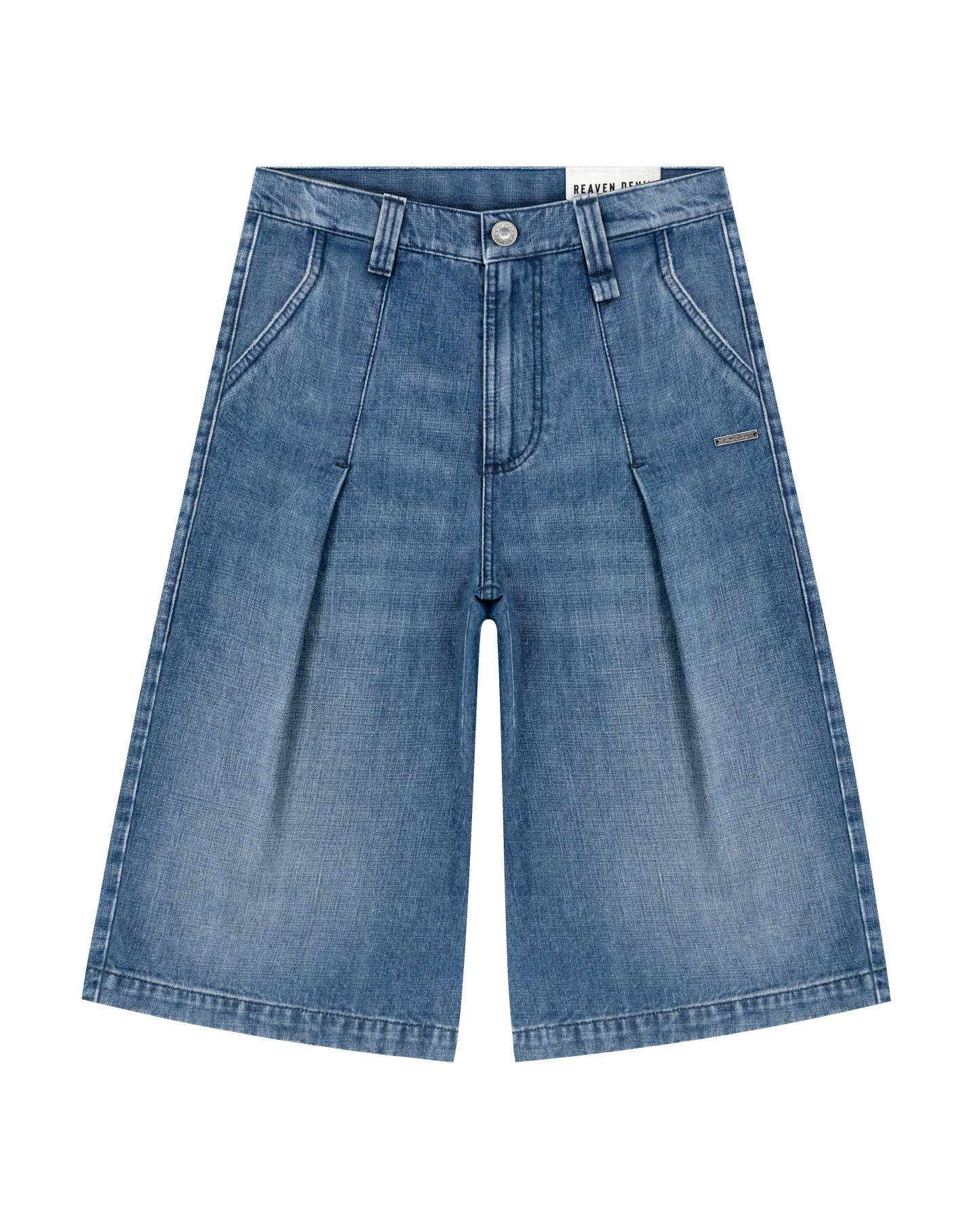 Reaven Washed Blue Tailored Jorts