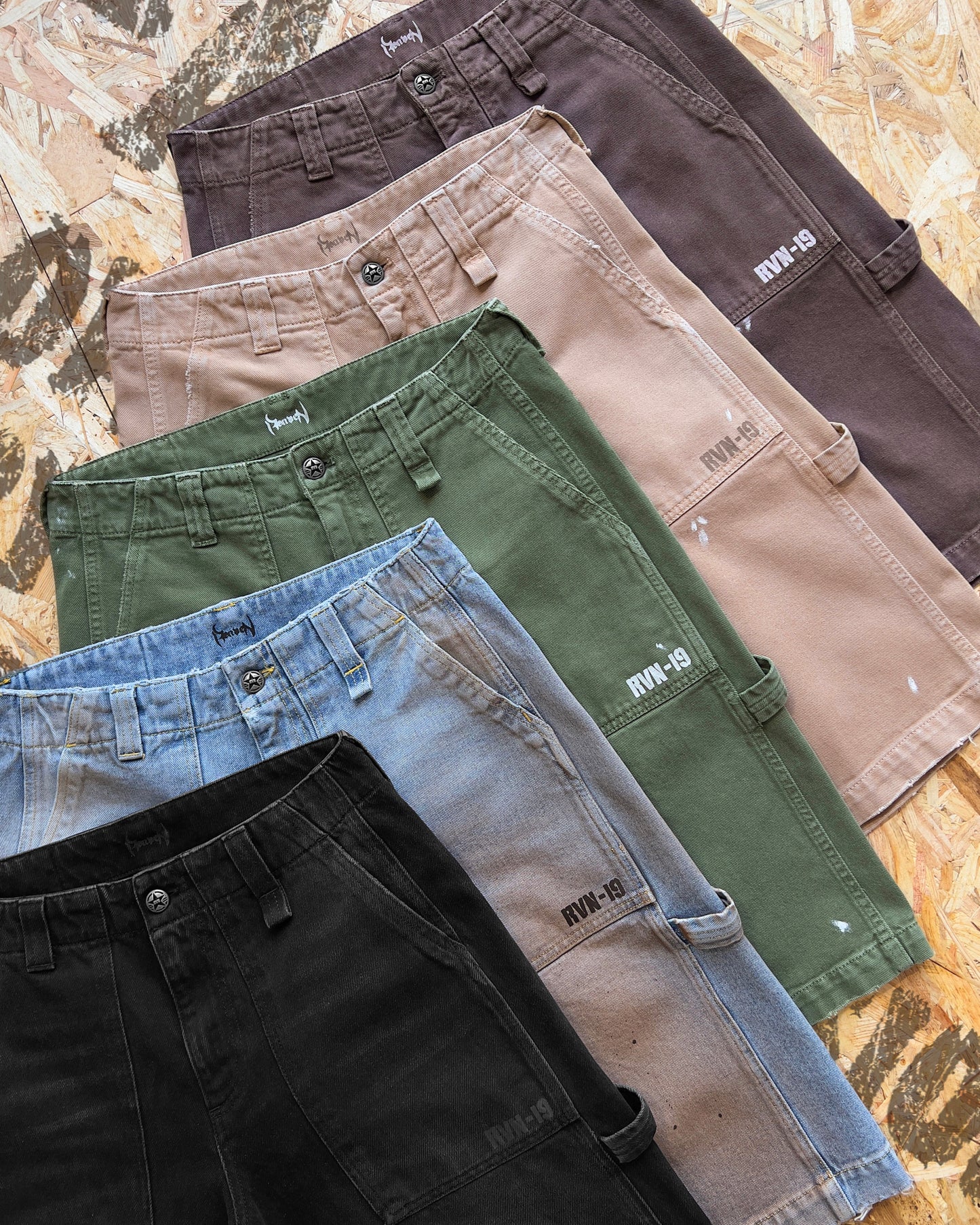 Reaven Olive Army Workjorts