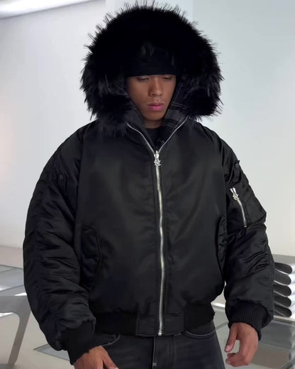 Reaven Fur Bomber Jacket