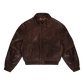 Reaven Vintage Brown R-Nation Leather Bomber Jacket
