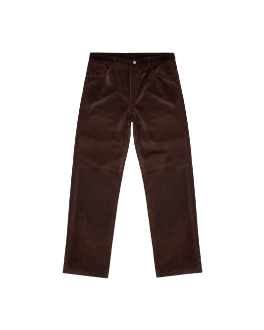 Reaven Vintage Brown R-Nation Leather Pants