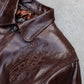 Reaven Vintage Brown R-Nation Leather Bomber Jacket